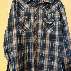 Men’s Vintage Western Wrangler Snap Button Shirt